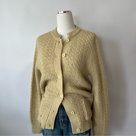 its pure gould Sweaters - Vintage textured knit cardigan sweater